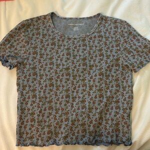 American eagle blue floral shirt